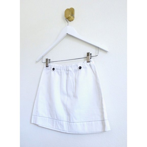 NEW! Jacadi Paris Denim Mini Skirt White Girls SZ 10 - Picture 4 of 7